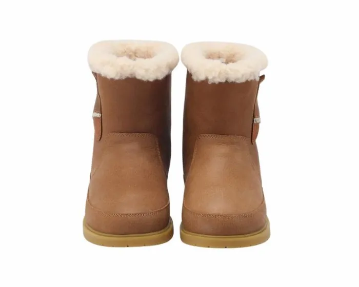 Donsje Amsterdam Ankle Boots Girls Trene Boots Chestnut Leather