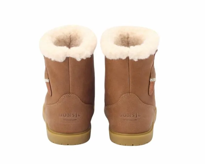 Donsje Amsterdam Ankle Boots Girls Trene Boots Chestnut Leather