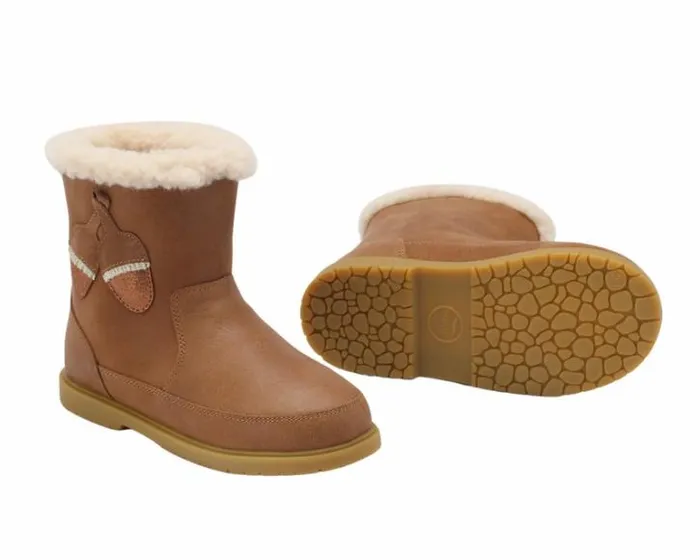 Donsje Amsterdam Ankle Boots Girls Trene Boots Chestnut Leather