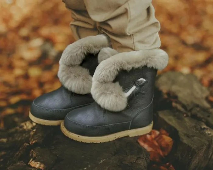 Donsje Amsterdam Ankle Boots Girls Tusi Navy Leather