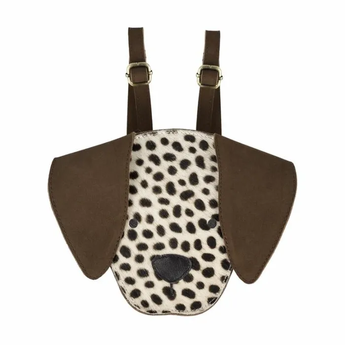 Donsje Amsterdam Backpacks and Purses Girls Kapi Exclusive Backpack Black Spotted Cow Hair