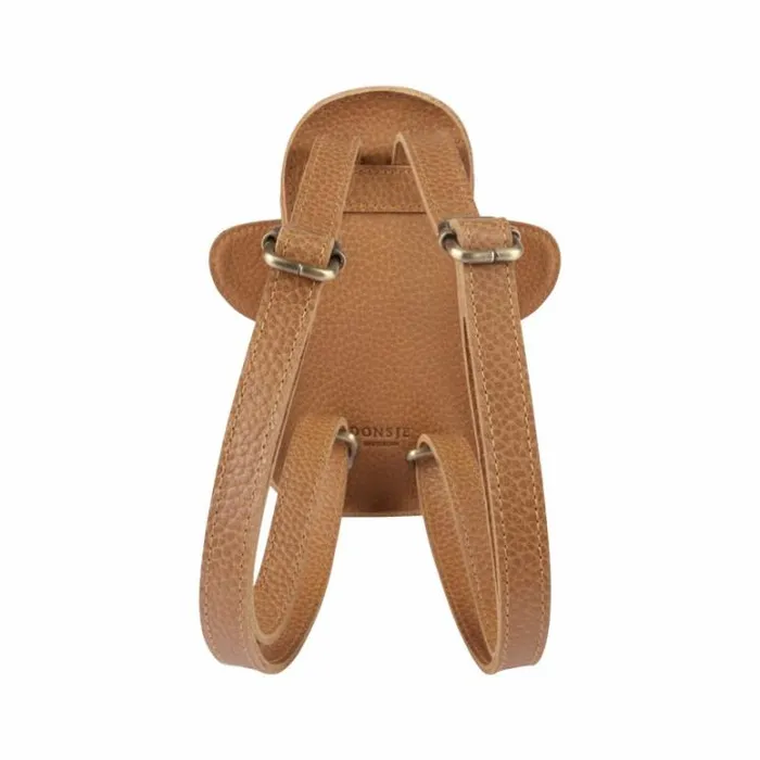 Donsje Amsterdam Backpacks and Purses Girls Kliff Backpack Toast Grain Leather