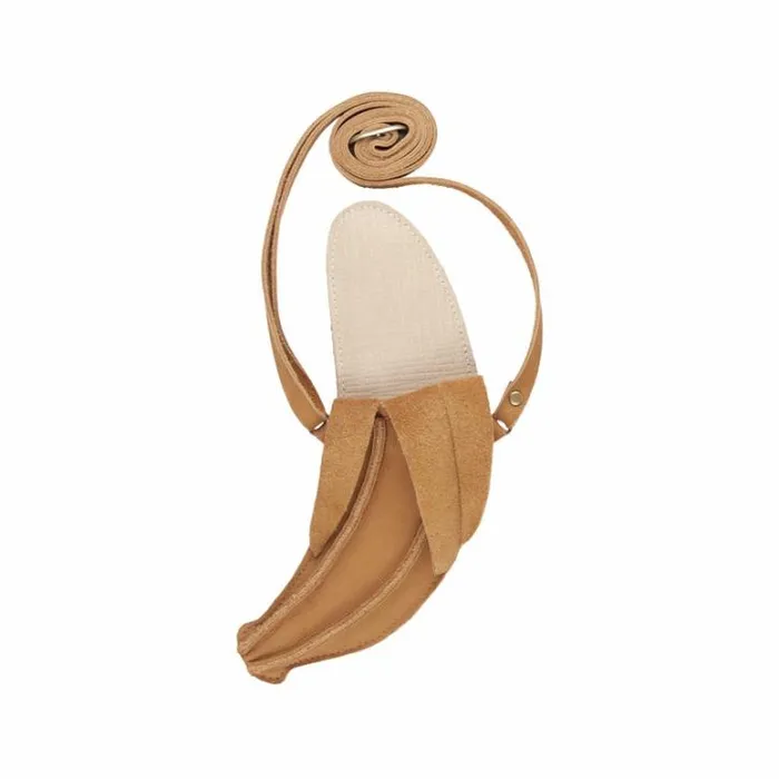 Donsje Amsterdam Backpacks and Purses Girls Nanoe Fruit Purse Caramel Nubuck