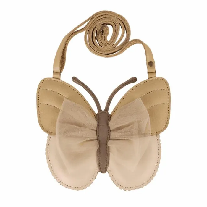 Donsje Amsterdam Backpacks and Purses Girls Qalja Purse Gold Metallic Nubuck