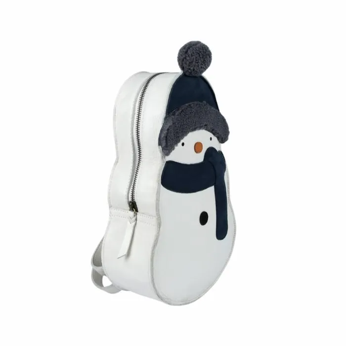 Donsje Amsterdam Backpacks Boys Snoo Schoolbag Off White Leather