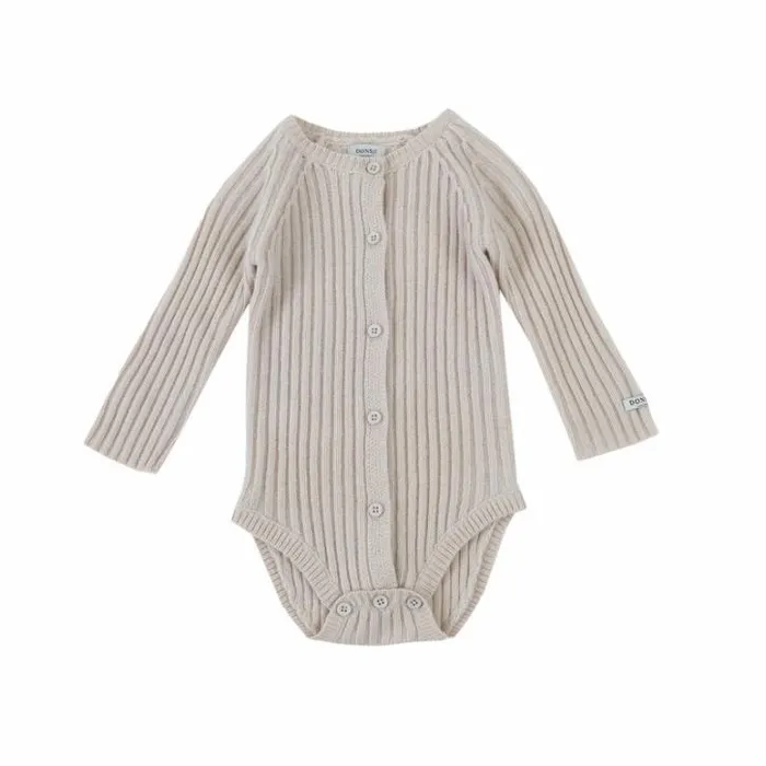 Donsje Amsterdam Bodysuits and Playsuits Baby Kees Merino Wool Romper Nougat Melange