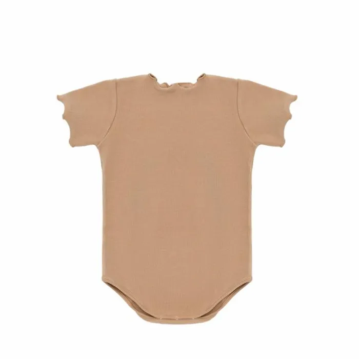 Donsje Amsterdam Bodysuits and Playsuits Baby Vajn Bodysuit Hazelnut Blush