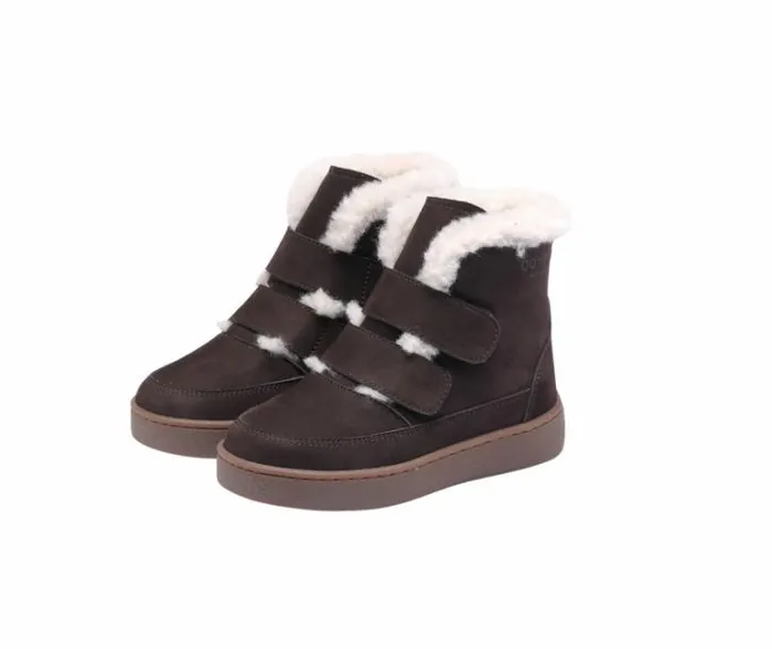 Donsje Amsterdam Boots Girls Clenn Boots Dark Brown Nubuck