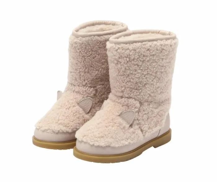 Donsje Amsterdam Boots Girls Irfi Lavender Curly Sheep Wool