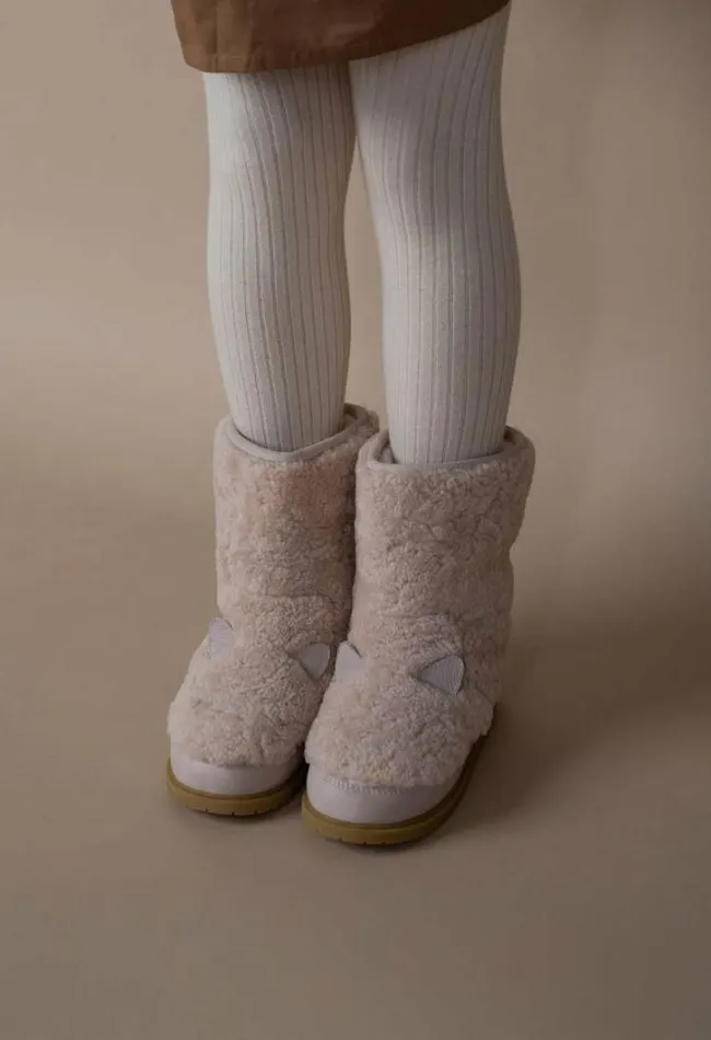 Donsje Amsterdam Boots Girls Irfi Lavender Curly Sheep Wool