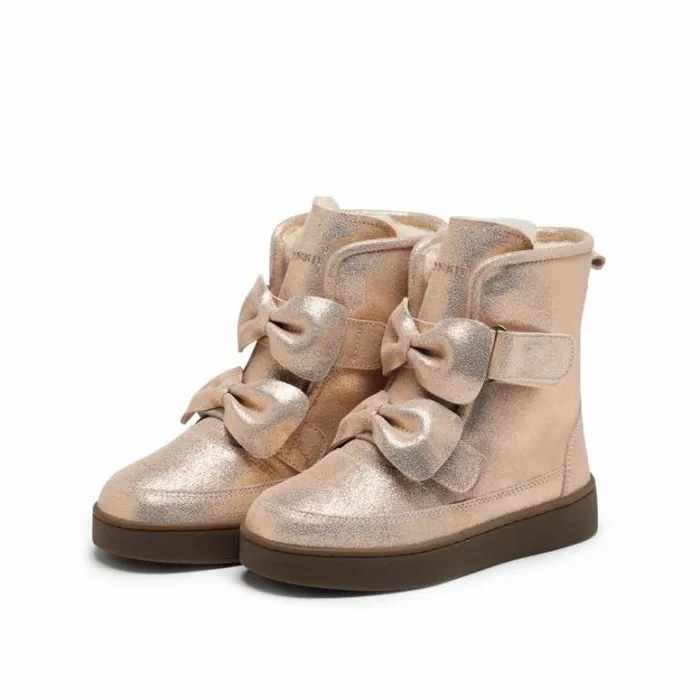 Donsje Amsterdam Boots Girls Isa Exclusive Boots Powder Metallic Leather