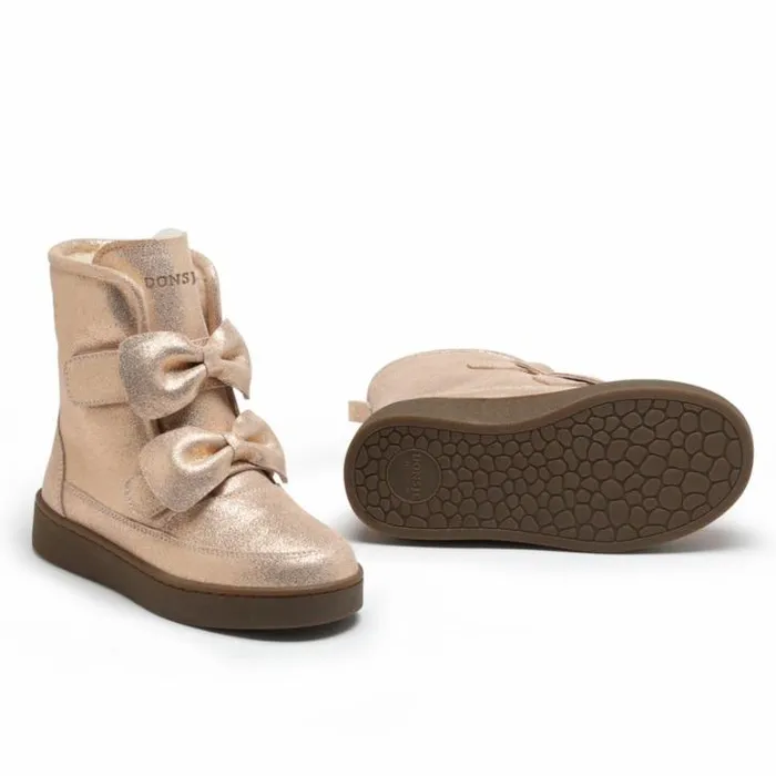 Donsje Amsterdam Boots Girls Isa Exclusive Boots Powder Metallic Leather