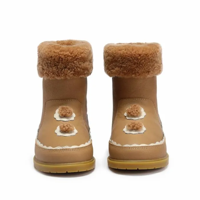 Donsje Amsterdam Boots Girls Pleun Boots Beige Leather