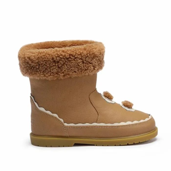 Donsje Amsterdam Boots Girls Pleun Boots Beige Leather