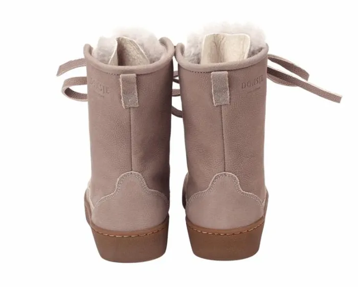 Donsje Amsterdam Boots Girls Sonny Boots Light Grey Betting Leather