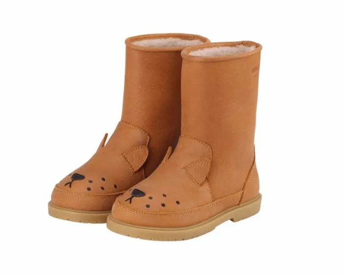 Donsje Amsterdam Boots Girls Wadudu Classic Boots Caramel Leather
