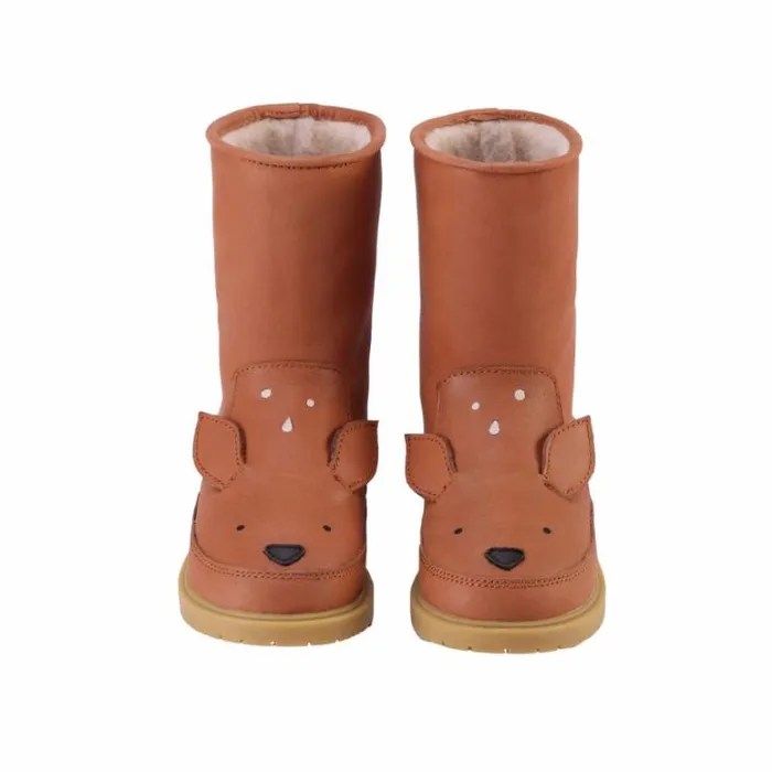 Donsje Amsterdam Boots Girls Wadudu Classic Boots Walnut Leather