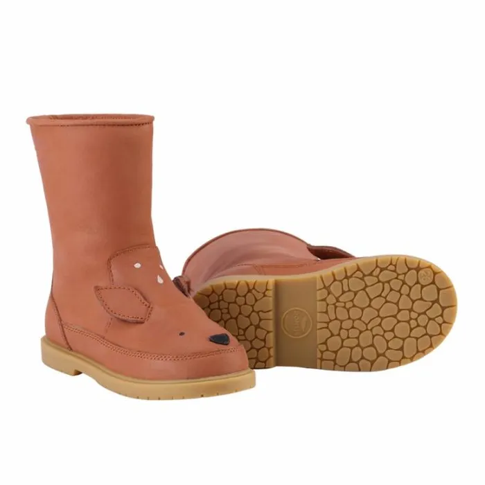 Donsje Amsterdam Boots Girls Wadudu Classic Boots Walnut Leather