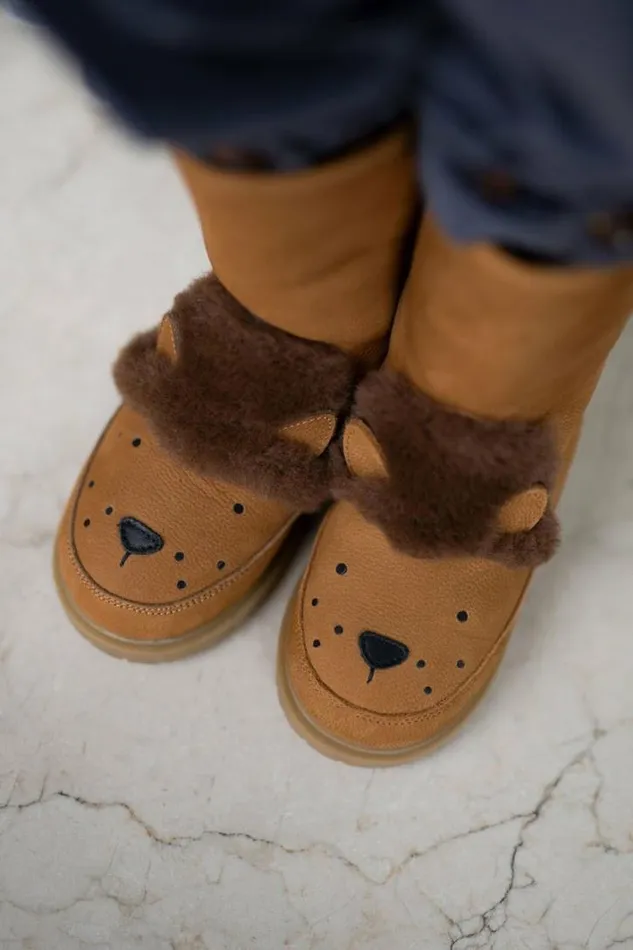 Donsje Amsterdam Boots Girls Wadudu Exclusive Boots Camel Betting Leather