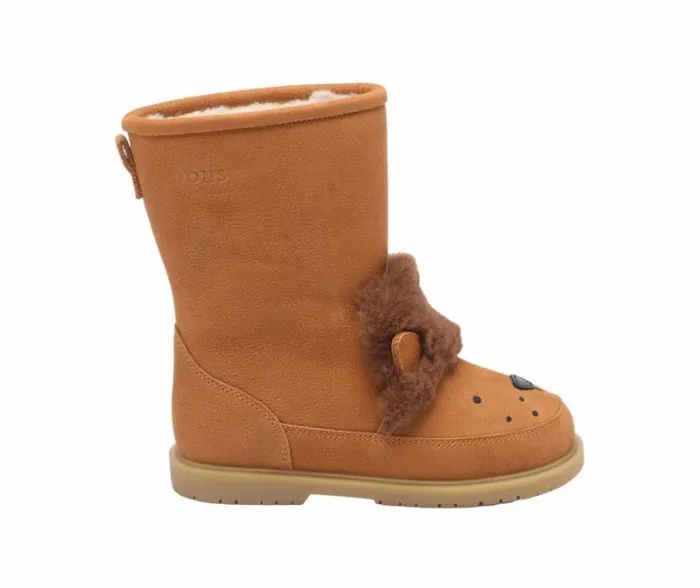 Donsje Amsterdam Boots Girls Wadudu Exclusive Boots Camel Betting Leather