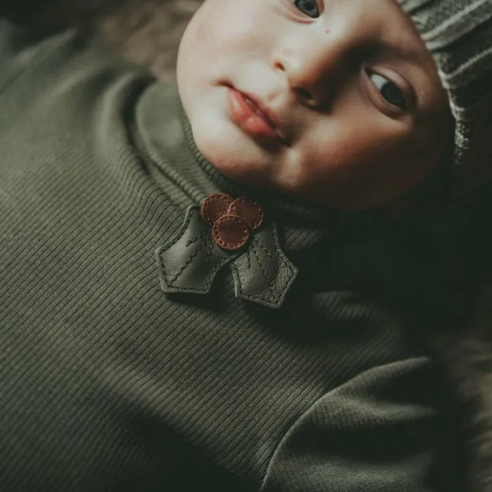 Donsje Amsterdam Clips Boys Wonda Hairclip Olive Leather