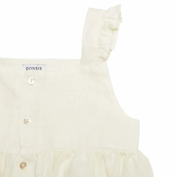Donsje Amsterdam Dresses and Skirts Girls Floor Linen Dress Soft Lily