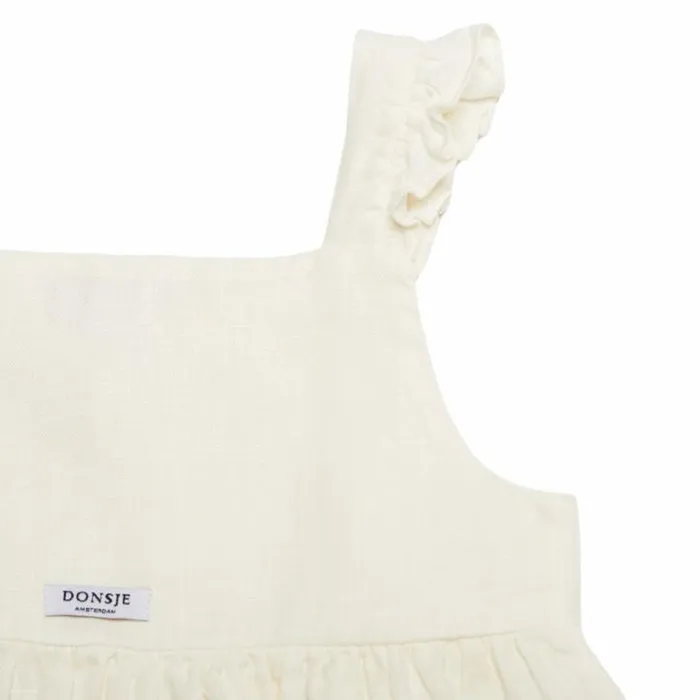 Donsje Amsterdam Dresses and Skirts Girls Floor Linen Dress Soft Lily