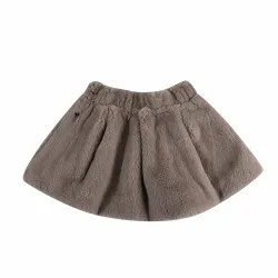 Donsje Amsterdam Dresses and Skirts Girls Isabelle Skirt Dark Taupe Teddy