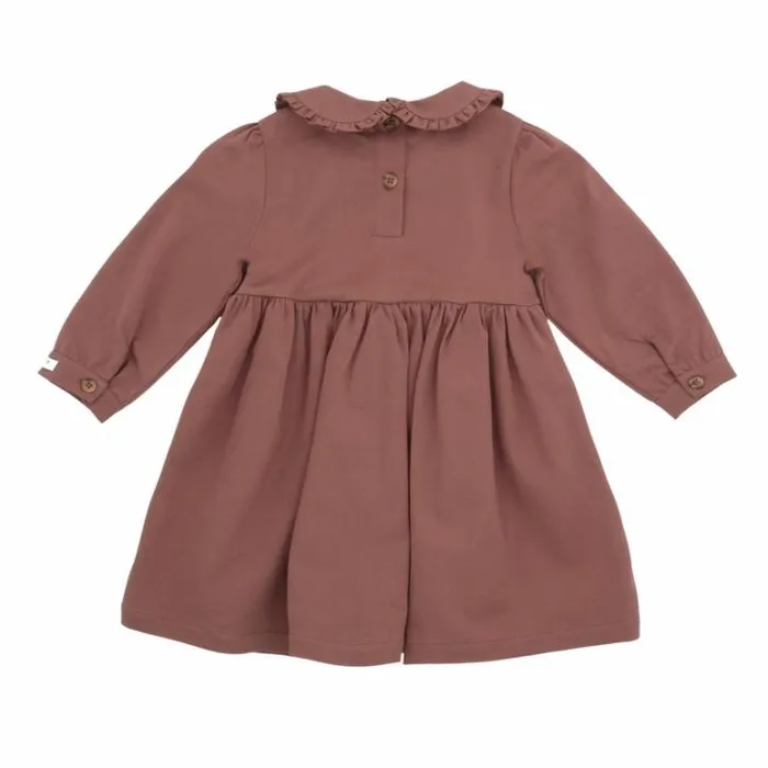 Donsje Amsterdam Dresses and Skirts Girls Prala Dress Dark Clay