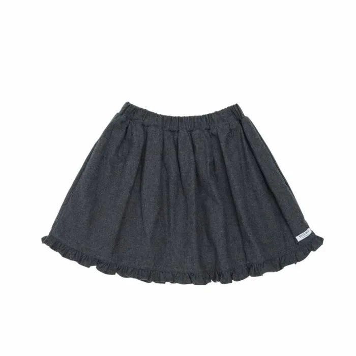 Donsje Amsterdam Dresses and Skirts Girls Toddi Skirt Cloudy Grey
