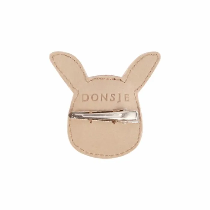 Donsje Amsterdam Hair Accessories Girls Josy Classic Hairclip Taupe Nubuck