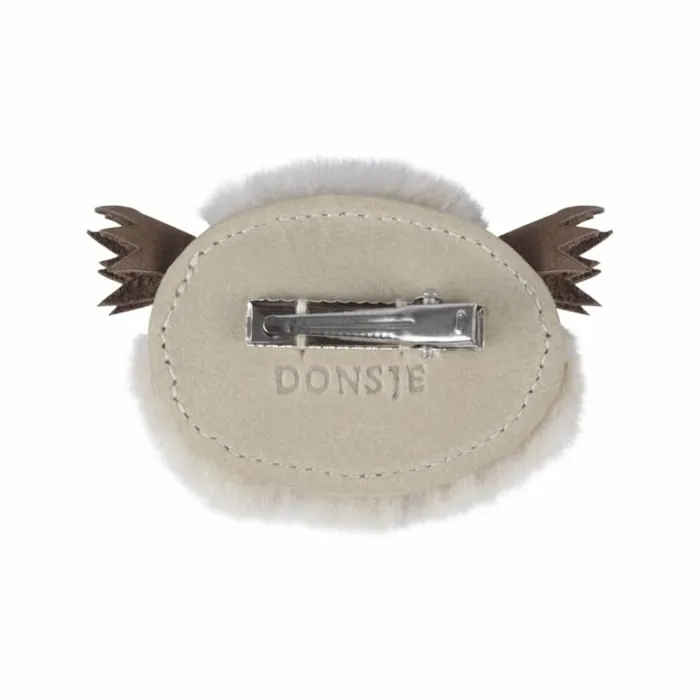 Donsje Amsterdam Hair Accessories Girls Josy Exclusive Hairclip Ivory Classic Leather