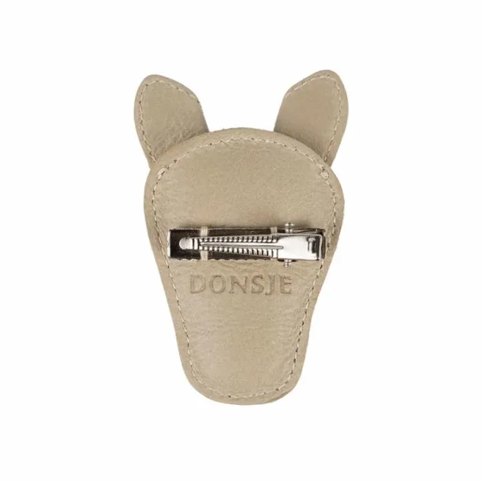 Donsje Amsterdam Hair Accessories Girls Josy Special Hairclip Ivory Classic Leather