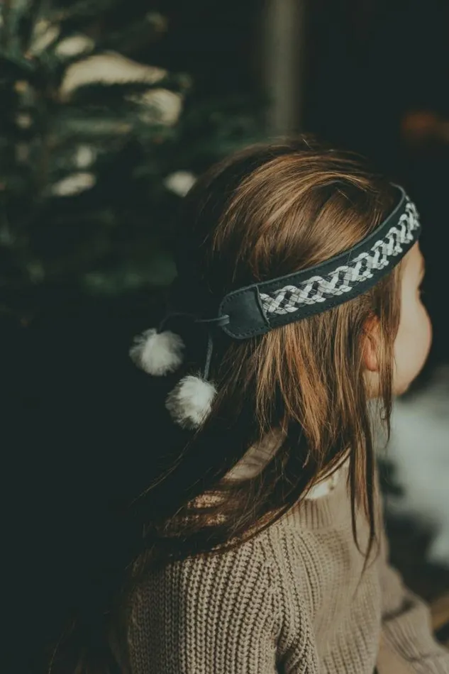 Donsje Amsterdam Hair Accessories Girls Nini Headband Navy Nubuck