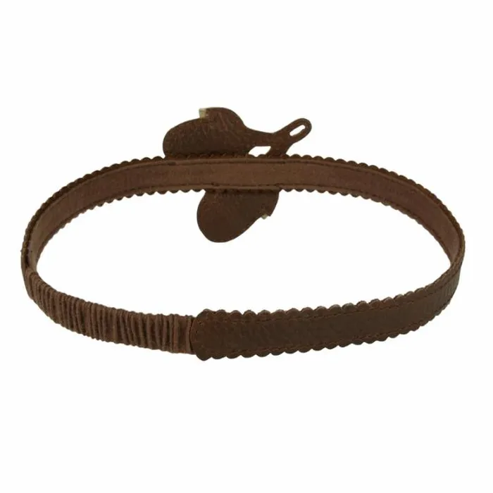 Donsje Amsterdam Hair Accessories Girls Wonda Headband Brown Grain Leather