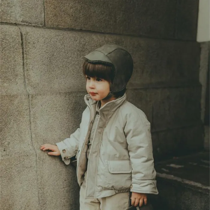 Donsje Amsterdam Hats and Mittens Boys James Hat Stone Nubuck
