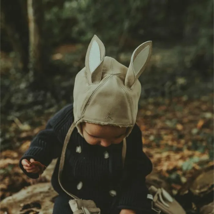 Donsje Amsterdam Hats and Mittens Boys Kapi Classic Hat Taupe Nubuck