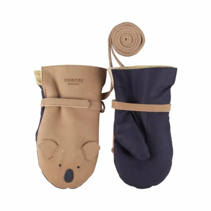 Donsje Amsterdam Hats and Mittens Boys Kapi Classic Mittens Truffle Nubuck