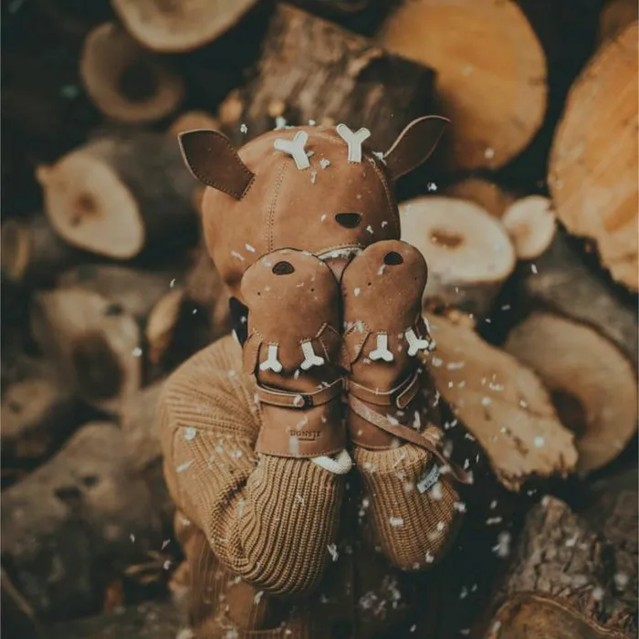 Donsje Amsterdam Hats and Mittens Boys Kapi Special Hat Hazelnut Nubuck