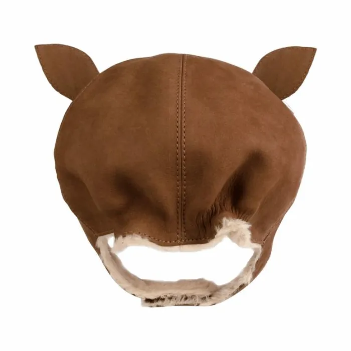 Donsje Amsterdam Hats and Mittens Boys Kapi Special Hat Hazelnut Nubuck