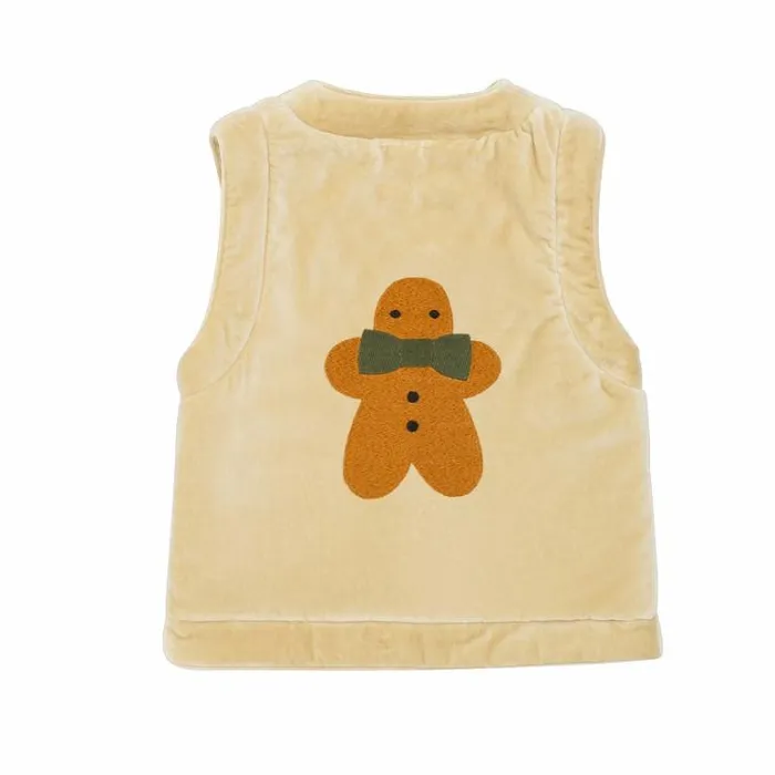 Donsje Amsterdam Jackets and Gilets Baby Olaev Gilet Biscuit