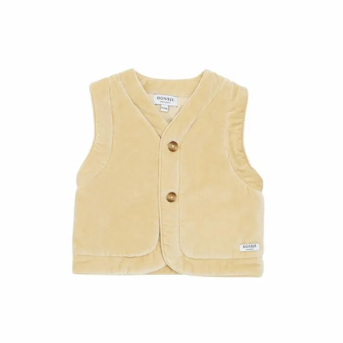 Donsje Amsterdam Jackets and Gilets Baby Olaev Gilet Biscuit