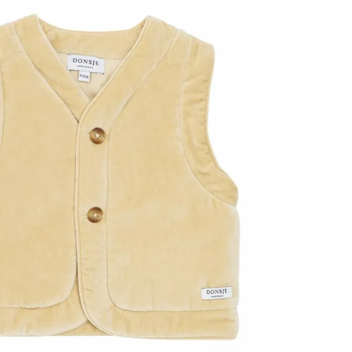 Donsje Amsterdam Jackets and Gilets Baby Olaev Gilet Biscuit