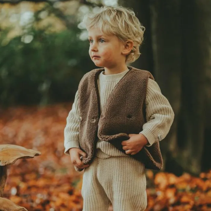Donsje Amsterdam Jackets and Gilets Boys Monty Gilet Brown