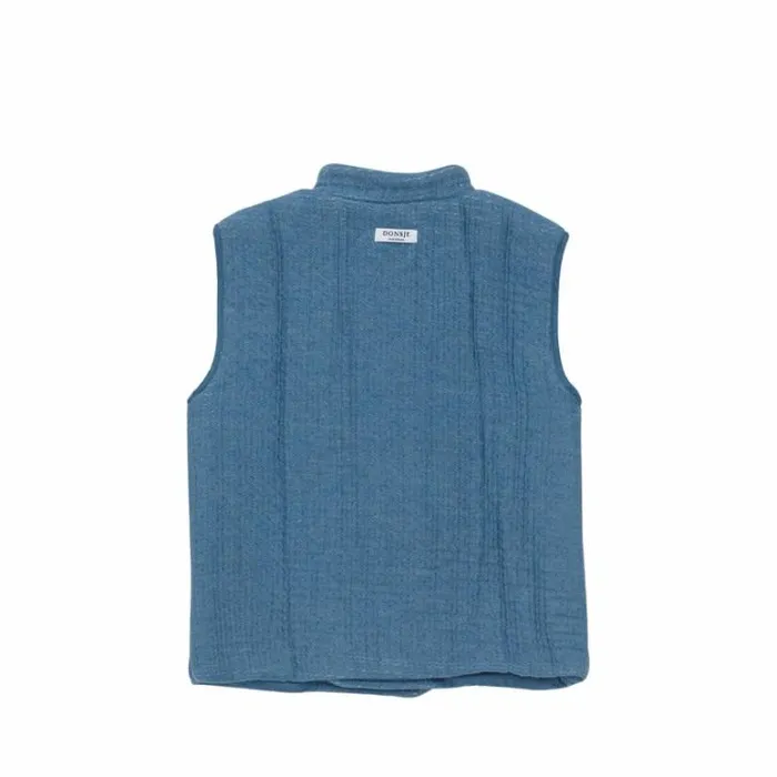 Donsje Amsterdam Jackets and Gilets Boys Tiepo Waistcoat Steel Blue