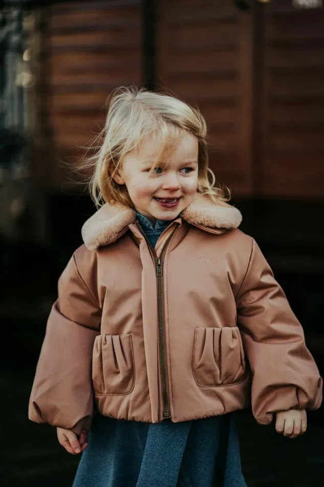 Donsje Amsterdam Jackets and Gilets Girls Bloci Jacket Apricot