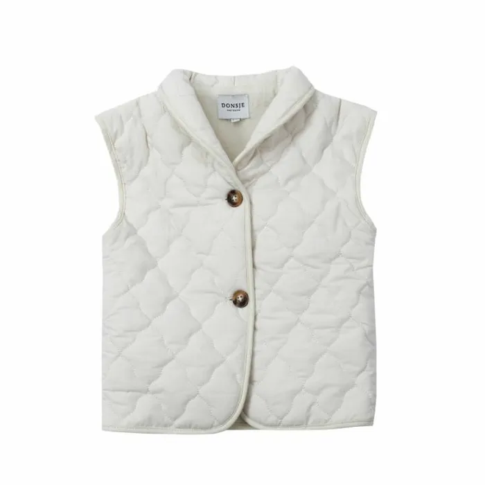 Donsje Amsterdam Jackets and Gilets Girls Blom Gilet Sand