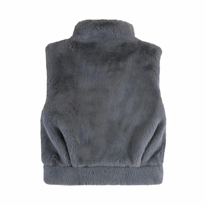 Donsje Amsterdam Jackets and Gilets Girls Juline Bodywarmer Lava Grey Teddy
