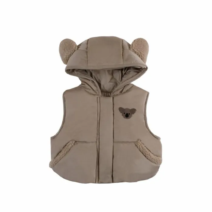 Donsje Amsterdam Jackets and Gilets Girls Luijx Bodywarmer Soft Taupe