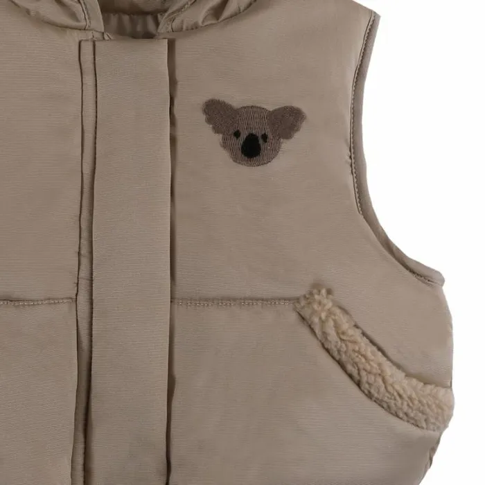 Donsje Amsterdam Jackets and Gilets Girls Luijx Bodywarmer Soft Taupe